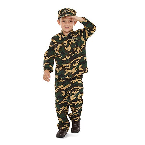 Dress Up America Disfraz de Soldado de ejército de Lujo para niños
