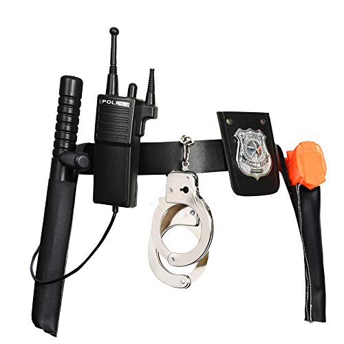 Dress Up America- Incluye Pistola, Esposas, Placa de Policía y Más, Accesorios de la Fuerza Policial para Niños Juego de rol Definitivo, Multicolor, Talla Única (998)