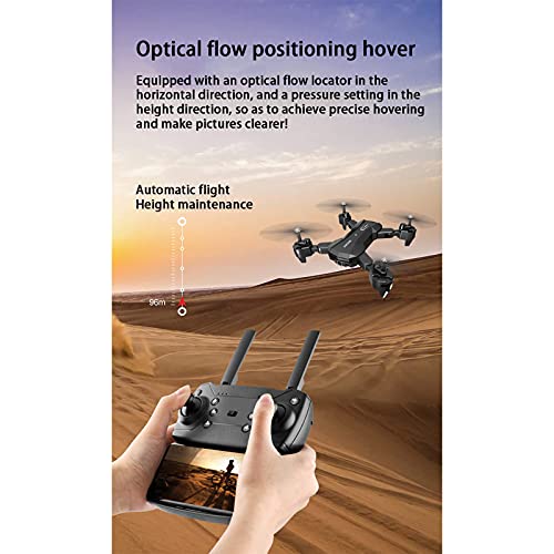 Drone con cámara 4K para Adultos, cuadricóptero GPS fácil para Principiantes con 2 baterías, retención de altitud, Modo sin Cabeza, transmisión WiFi FPV