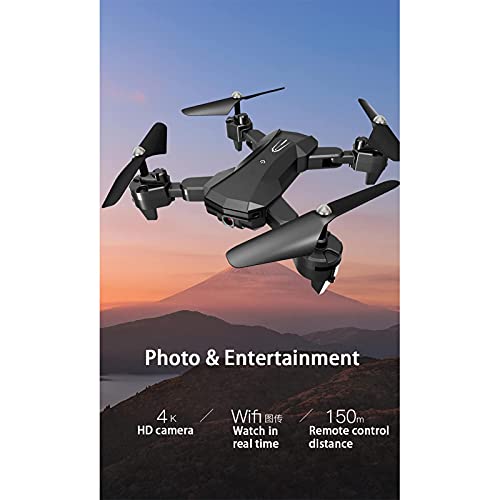 Drone con cámara 4K para Adultos, cuadricóptero GPS fácil para Principiantes con 2 baterías, retención de altitud, Modo sin Cabeza, transmisión WiFi FPV
