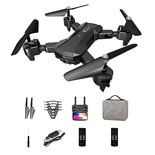 Drone con cámara 4K para Adultos, cuadricóptero GPS fácil para Principiantes con 2 baterías, retención de altitud, Modo sin Cabeza, transmisión WiFi FPV
