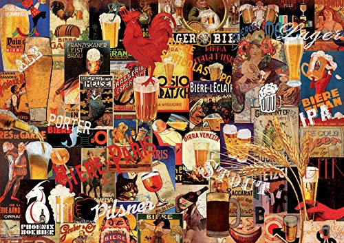 Educa - Collage de Cerveza Vintage Puzzle, 1000 Piezas, Multicolor (17970)