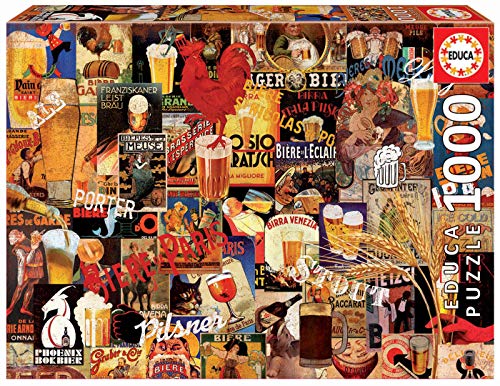Educa - Collage de Cerveza Vintage Puzzle, 1000 Piezas, Multicolor (17970)
