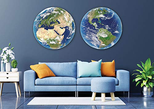 Educa Round Planeta Tierra. 2 Puzzles Redondos de 800 Piezas. Ref. 19039, Multicolor