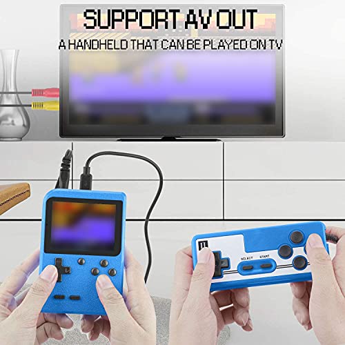 EtparkK Consola de Juegos Portátil, 400 Juegos Retro Consola con 2,8 Pulgadas Pantalla a Color Soporte Dos Jugadores y Conexión de TV con Batería Recargable de 800 mAh Presente para niños y Adultos