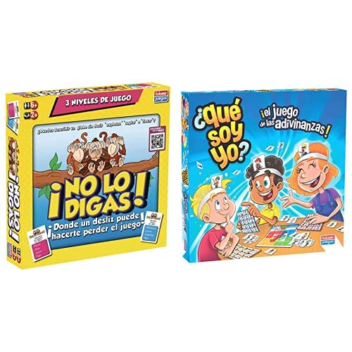 Falomir-No Lo Digas Juego de Mesa, Multicolor, única (32-21001) + Qué Soy yo Juego de Mesa, Multicolor, única (9506)