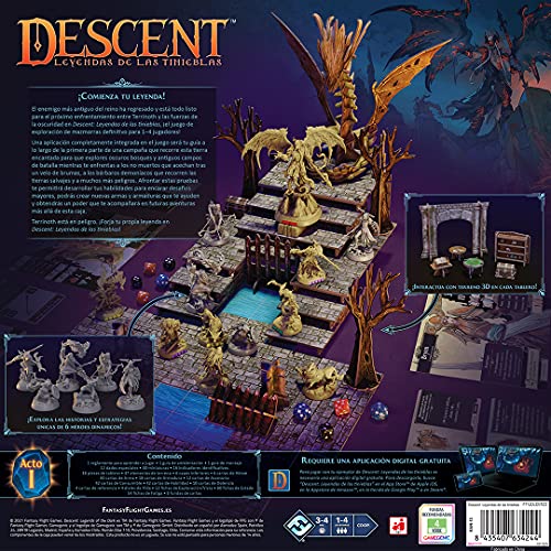 Fantasy Flight Games Descent: Leyendas de Las tinieblas - Juego de Mesa en Español