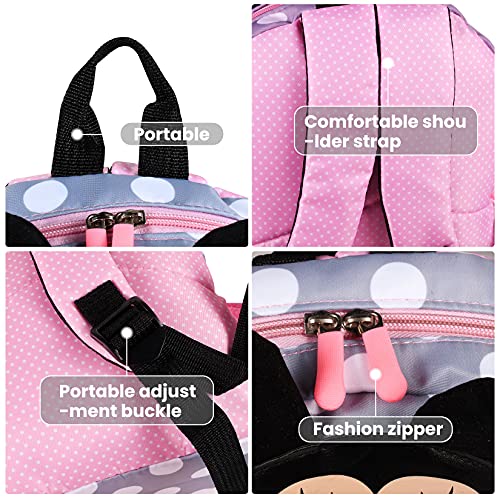 FGen Mochila Mickey,Mochila Mickey Mouse Infantil, Mochila Escolar para Niños, para Niños y Niñas de 2 a 8 Años Mochila Guarderia (Mickey rosa)