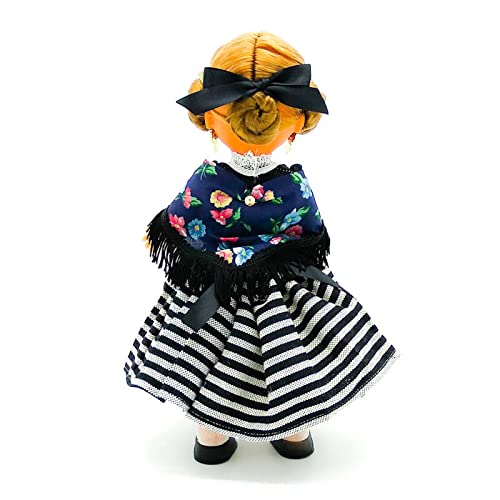 Folk Artesanía Muñeca colección Regional 35 cm. Vestido típico Extremeña Extremadura Badajoz, Fabricado en España Muñecas