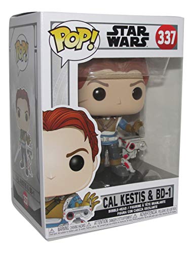Funko Cal Kestis & BD-1 Pop Figure + 1 Star Wars Trading Card + 1 Cardboard Protector Box (from Jedi Fallen Order)