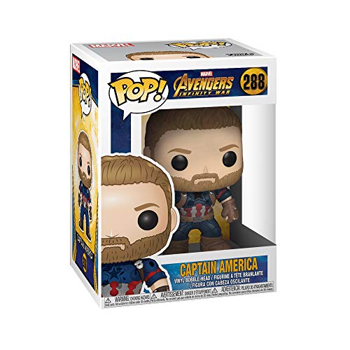 Funko Pop- Pop Marvel: Avengers: Infinity War-Captain America Figura De Vinilo, Multicolor, Talla Única (26466)
