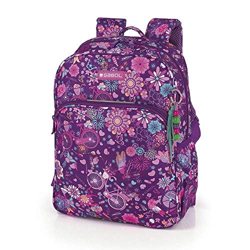Gabol | Mochila Adaptable a Carro Abril Morada con Espalda termoformada