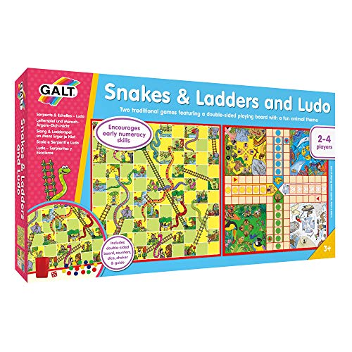 Galt Toys Ludo-Serpientes y Escaleras, Multicolor, 3+ (Galt America A0528E)