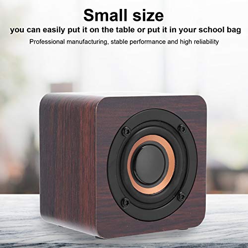 Garsentx Altavoz Bluetooth, portátil Woodiness Altavoz Bluetooth con Grano de Madera de Nogal Caja de Altavoz de Audio HI-FI Profesional para Interiores y Exteriores Compatible con iOS, Android.