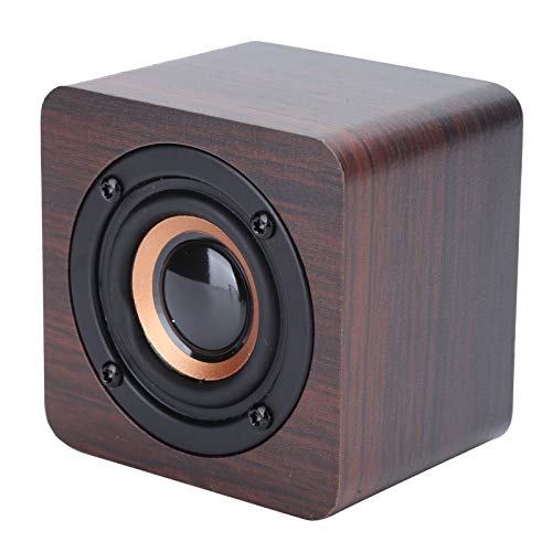 Garsentx Altavoz Bluetooth, portátil Woodiness Altavoz Bluetooth con Grano de Madera de Nogal Caja de Altavoz de Audio HI-FI Profesional para Interiores y Exteriores Compatible con iOS, Android.