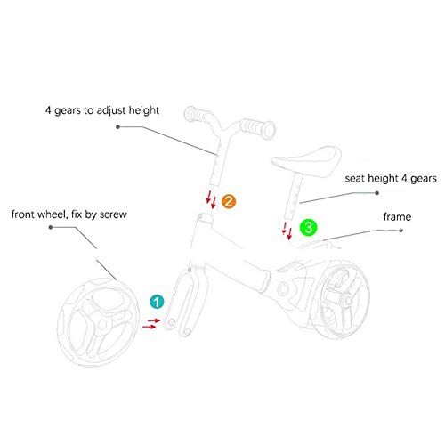 GCXLFJ Triciclo Bebe Vespa Vespa Triciclo Triciclo Infantil for niños Kids Ajustables 2-4 años Niños de 3 Ruedas Scooters