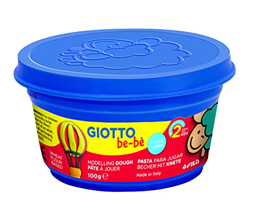 Giotto Be-Bè Pasta Para Jugar 100 G. Estuche 3 Uds. (Blanco + Azul + Verde)