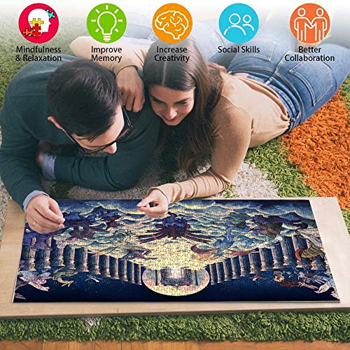 Giratina Rompecabezas de 1000 piezas Pokemon Family 1000 piezas DIY Puzzle Brain Challenge Puzzle para niños y adultos - Anime 70x50cm