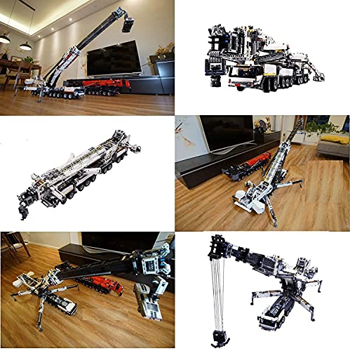 Grúa Technic Liebherr LTM 11200 con motor, bloques de sujeción 7692 Juego de bloques de construcción modelo de camión grúa MOC grande, compatible con tecnología Lego A