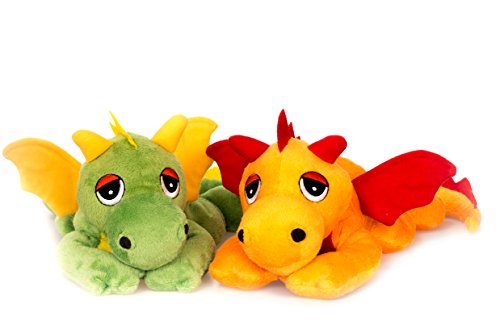Habibi Plush Lucky Dragon Orange Unicorn Heatable Cushion for the Microwave by Habibi Plush