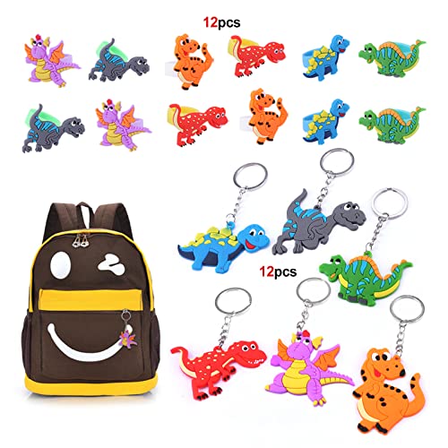HOWAF Dinosaurios Fiesta Juguetes, Dinosaurios Mascaras Slap Pulsera Dinosaurios Tatuaje Pegatina Llavero Piñata Artículos de Fiesta Dinosaurios de Cumpleaños Regalo para Infantiles Niños Y Niña
