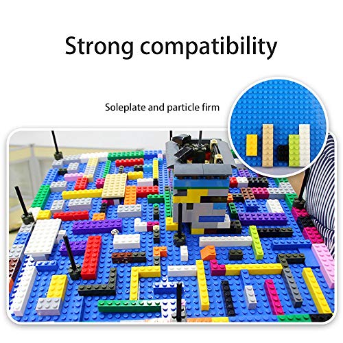 HUYIYI Base para Lego Classic,Pack de 6 Bases para Construir -Classic Base Verde-Azul-Gris-Compatible con Todas Las Grandes Marcas,Juego de Construcción para Niños y Niñas