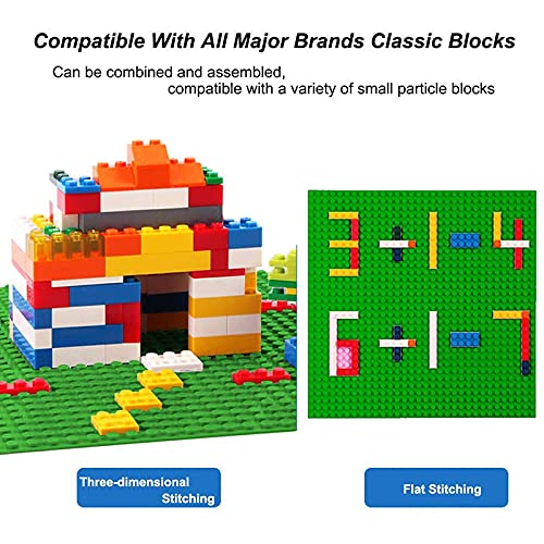 HUYIYI Base para Lego Classic,Pack de 6 Bases para Construir -Classic Base Verde-Azul-Gris-Compatible con Todas Las Grandes Marcas,Juego de Construcción para Niños y Niñas