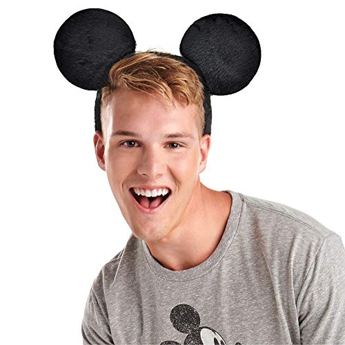 iZoeL Diadema con orejas de ratón negras + guantes blancos + nariz + pajarita para niños, jóvenes, mujeres, hombres, carnaval, fiestas