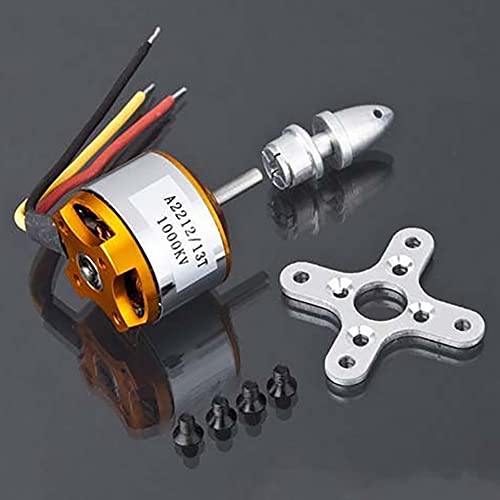 Jeanoko Motor sin escobillas, rendimiento estable fácil de instalar motor sin escobillas 1000kv ESC Set con soportes para uso personal para modelo de avión