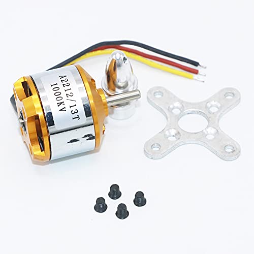 Jeanoko Motor sin escobillas, rendimiento estable fácil de instalar motor sin escobillas 1000kv ESC Set con soportes para uso personal para modelo de avión