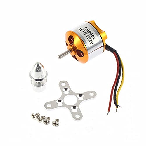 Jeanoko Motor sin escobillas, rendimiento estable fácil de instalar motor sin escobillas 1000kv ESC Set con soportes para uso personal para modelo de avión