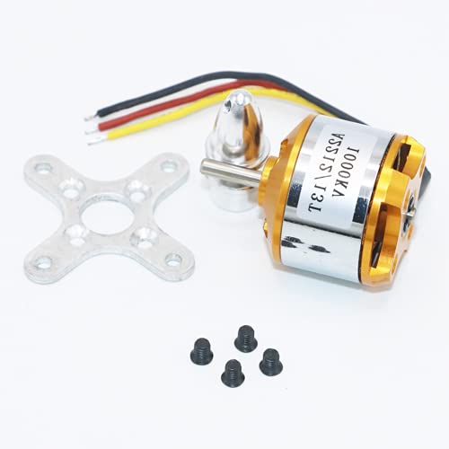 Jeanoko Motor sin escobillas, rendimiento estable fácil de instalar motor sin escobillas 1000kv ESC Set con soportes para uso personal para modelo de avión