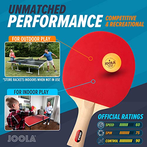 Joola Family - Set familiar de raquetas y pelotas de tenis de mesa