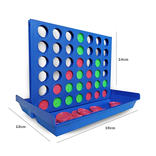 Juego Conecta 4, Cuatro en Raya, Clásico Juego 4 en Raya, Juego de Mesa Clasico 4 en Linea, Juego de Mesa Barato y Formato Compacto, Juego Conecta 4 Viaje, Ideal para niños y Mayores.