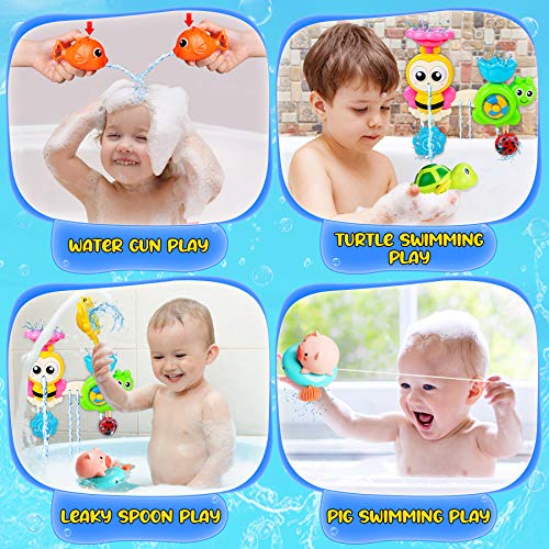 Juguetes Bañera, Juego de Ducha Bebé, Juguete de Cuarto de Baño y con Rieles y Pelota, Compañero de Baño del Bebé, Regalo de Fiesta o Compleaños para Niños Niñas Más de 3 Años