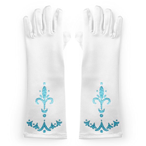Katara 1098 - Guantes de Princesa - Accessorio de Disfraz Halloween, Carnaval, Cumpleaños - Niñas de 2-9 Años, Blanco