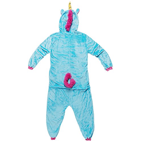 Katara- Pijama (10+ Modelos) Halloween Disfraz Animales Cosplay Adultos, Color unicorno turquesa-rosa, Talla 165-175cm (1744)