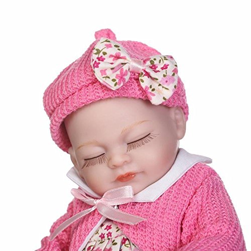 KDMB Nueva muñeca de bebé Reborn de 27 cm, Mini muñeca de bebé Real de tamaño de Palma (Cuerpo Completo de Silicona, Lavable), Linda muñeca de bebé recién Nacida Realista