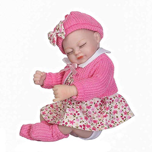 KDMB Nueva muñeca de bebé Reborn de 27 cm, Mini muñeca de bebé Real de tamaño de Palma (Cuerpo Completo de Silicona, Lavable), Linda muñeca de bebé recién Nacida Realista