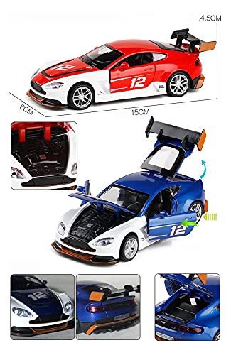 Kit Juguetes Coches Metal Resistente para Martin GT3 1:32 Simulación Finale Aleación Pull Back Racing Modelo Colección De Decoración De Regalo para Niños Maravilloso Regalo (Color : Negro)