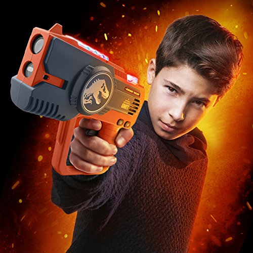 La Etiqueta láser Jurassic World para niños Infared Lazer Tag Blasters se Ilumina y vibra Cuando se golpea