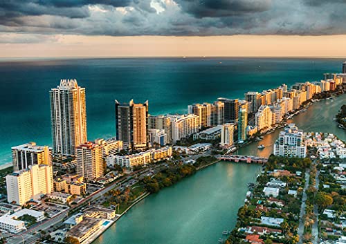 Lais Puzzle Miami Beach Florida USA Skyline 1000 Piezas