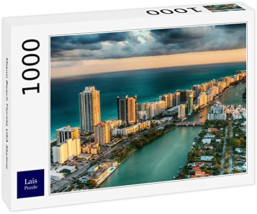 Lais Puzzle Miami Beach Florida USA Skyline 1000 Piezas
