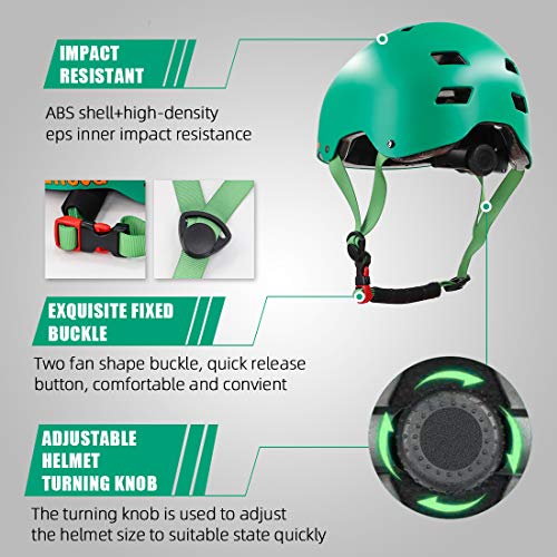 LANOVAGEAR Casco Skate,Casco Bicicleta con CE Certifiacdo,Unisex Adultos Jovenes Ninos Casco Patinete para Ciclismo Skate Patinaje Skateboard