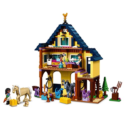 LEGO 41683 Friends Bosque: Centro de Equitación, Juguete de Construcción de Rancho con Establo para Caballos de Juguete