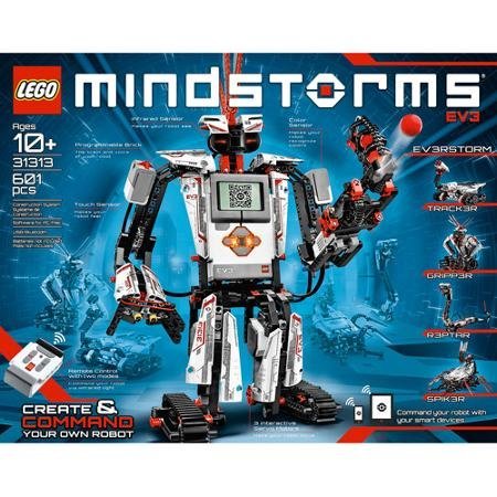 LEGO El juego de construcción MINDSTORMS EV3 incluye 3 servomotores interactivos, control remoto, sensor de color mejorado y rediseñado, sensor táctil rediseñado, sensor infrarrojo y más de 550 elementos LEGO Technic