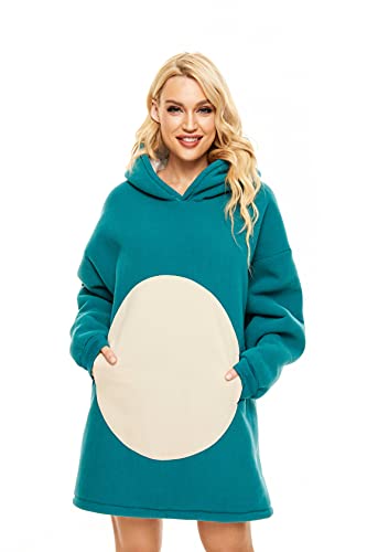 Lindos Animales Blacket Sudadera De Gran Tamaño Suave Cálido Cómodo Disfraces De Felpa De Halloween Ropa, forro polar verde con licencia oficial de star wars silent one crew., Talla única