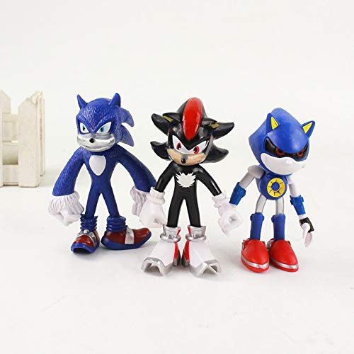 LINJIA Sonic toys 10-13cm 9pcs/lot Sonic Figure Boom Rare Dr Eggman PVC Modelo Juguete Sonic Shadow Tails Personajes Regalo para Niños