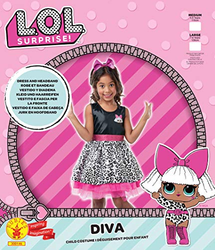 Lol Surprise - Disfraz Diva para niñas, 9-10 años (Rubies 300146-XL)
