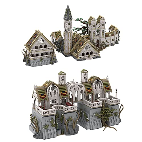 LTGO Castillo modular MOC 62284, estilo gótico, modelo de castillo antiguo, 21067 + piezas de castillo europeo, juguete de construcción compatible con Lego